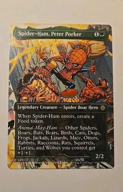Spider-Ham, Peter Porker (Borderless) 0201 MTG Marvel's Spider-Man Regular M/NM - Image 1