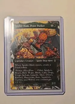 Spider-Ham, Peter Porker (Borderless) 0201 MTG Marvel's Spider-Man Regular M/NM - Image 4