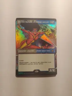 Spider-Woman, Stunning Savior (Borderless) Foil R Marvel's Spider-Man 230 NM - Image 1
