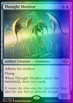 MTG Magic the Gathering Thought Monitor (71/765) Modern Horizons 2 LP FOIL - Image 1