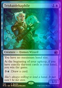 MTG Triskaidekaphile (386/553) Innistrad Midnight Hunt LP FOIL - Image 1