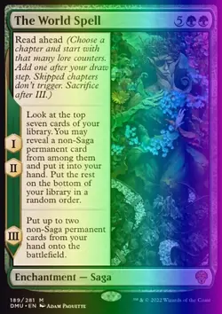 MTG Magic the Gathering The World Spell (189/552) Dominaria United LP FOIL - Image 1