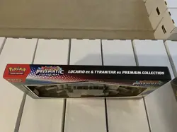 Pokemon TCG Prismatic Evolutions Lucario EX Tyranitar EX Premium Collection NEW - Image 3