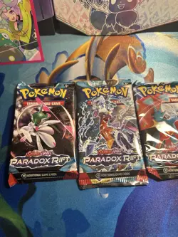 Pokemon TCG Scarlet and Violet Paradox Rift Booster Packs Set of 4 - All Artwork - Image 2