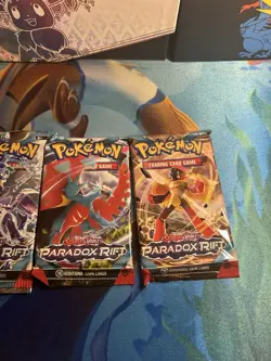 Pokemon TCG Scarlet and Violet Paradox Rift Booster Packs Set of 4 - All Artwork - Image 3