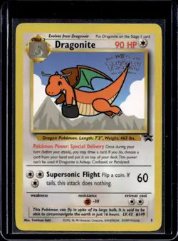 1999 Pokemon Wizards Black Star Promos Dragonite #5 - Image 1