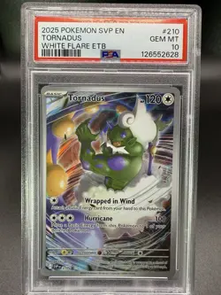 🌪2025 Pokemon Tornadus 210 SVP White Flare ETB Promo Holo PSA 10 🌪 - Image 1