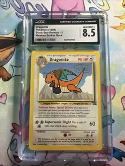 CGC 8.5 Dragonite Holo Promo #5 WB Mewtwo Strikes Back Pokemon 1999 - Image 1