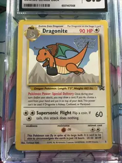 CGC 8.5 Dragonite Holo Promo #5 WB Mewtwo Strikes Back Pokemon 1999 - Image 2