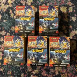 Pokemon Scarlet And Violet Surging Sparks Booster Bundle Lot Of 5 - Image 1