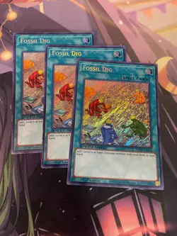 YUGIOH - FOSSIL DIG X3 - SGX4 - SECRET RARE - LP - 1ST ED - Image 1