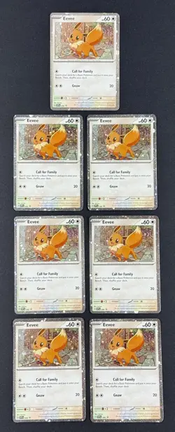Eevee SVP EN 200 Pokemon TCG Destined Rivals Black Star Promo Cosmic Lot 7-Cards - Image 1
