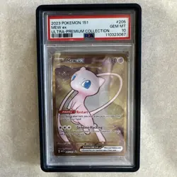 2023 Pokemon Mew ex Full Art 151 UPC Gold Metal Promo Card 205/165 PSA 10 GEM MT - Image 1