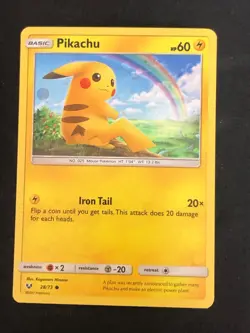 Pikachu - 28/73 - Pokemon Shining Legends Sun & Moon Holo Rare Card NM - Image 1