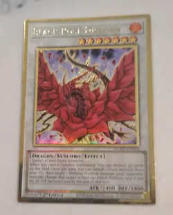 Yugioh Card TCG Black Rose Dragon MGED-EN026 1st Edition Gold Rare Holo NM - Image 1