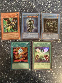 Yu-Gi-Oh! TCG FIVE CARD HOLO LOT! Black Luster Soldier, Insect Queen And More! - Image 1