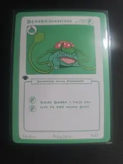 Pokederp Bloominonion 9/25 - Venusaur Pokemon Derpy Fan Art Card - Image 1