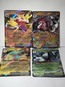 Bellibolt, Meowscarada, Lycanroc, Skeledirge Lot Of 4 Paldea Evolved Ex Cards - Image 2