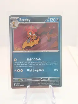Scrafty SVP 188 Black Star Promo Journey Together Cosmos Holo Pokemon Card NM - Image 1