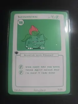 1st Edition Pokederp Minonion - Ivysaur 8/25 First Print Custom Derpy Card - Image 1