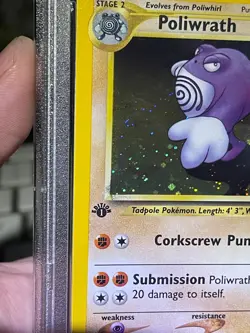 Poliwrath 9 Holo Error Insufficient Ink PSA 9 - 2001 Neo Discovery Pokemon Card - Image 4