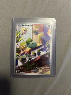 Pokemon TCG Stellar Crown Illustration Holo Bulbasaur Card 143/142SV07 Rare - Image 1
