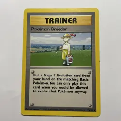 Pokemon Breeder 76/102 Base Set Pokemon Card Regular Rare Lightly Played LP - Image 1
