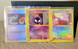 3 Pokemon Card Lot - 2002 E-READER HOLOS!! Switch(92), Gastly(109), Chansey(72) - Image 1