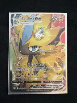 Zeraora VMAX - GG42/GG70 Crown Zenith Pokemon Card in Charizard Tera Sleeve - Image 1
