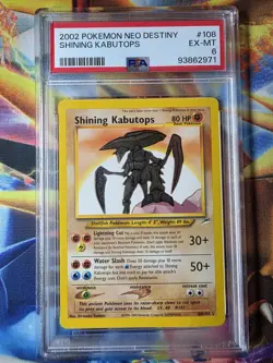 2002 Pokemon Neo Destiny Shining Kabutops PSA 6 #108 Card - Image 1