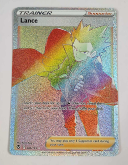 Lance 206/195 Rainbow Silver Tempest Full Art Holo Pokemon Card NM - Image 1