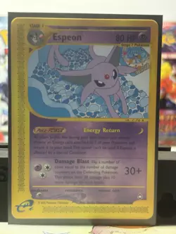 Pokemon 2002 Espeon Aquapolis Card 11/147 Non-Holo Vintage WOTC (MODERATE PLAY) - Image 1