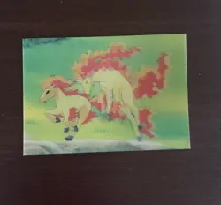 Ponyta & Rapidash 3D Pokemon Card Nintendo Card Meiji Milk Cocoa - Image 1