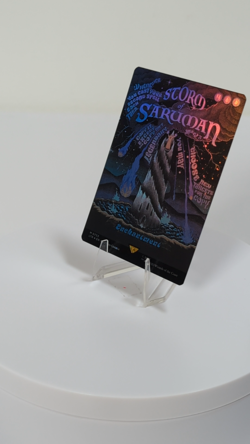 Storm of Saruman Borderless Poster Foil Universes Beyond LoTR MTG NM See Video - Image 2