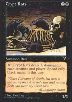 MTG - Crypt Rats - Visions - , English Magic - Image 1