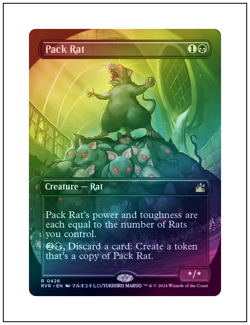 1x Pack Rat, Foil, Borderless Art, Magic MTG NM - Image 1