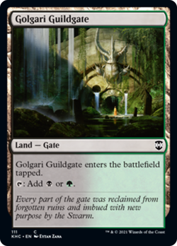 GOLGARI GUILDGATE ~mtg NM Commander Kaldheim Common x4 - Image 1