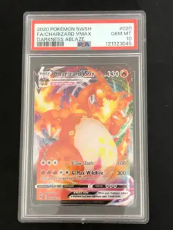PSA 10, Charizard VMAX 020/189 Beckett BGS Pokemon Darkness Ablaze - Image 1