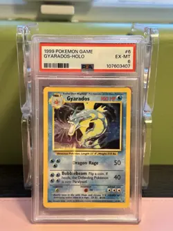1999 POKEMON BASE SET UNLIMITED #6 GYARADOS-HOLO PSA 6 - Image 1