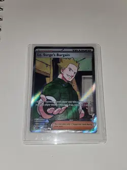 Lt. Surge's Bargain 170/132 Ultra Rare Full Art Pokemon Mega Evolution NM - Image 1