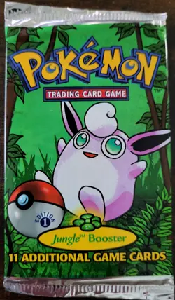 1999 Pokemon Jungle 1st Edition Booster Pack Wigglytuff Art - NEW FACTORY SEALED - Image 1
