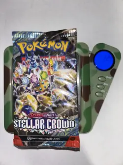 22.4g HEAVY Pokemon TCG Stellar Crown Booster Pack Scarlet & Violet Galvantula - Image 1