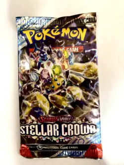 22.4g HEAVY Pokemon TCG Stellar Crown Booster Pack Scarlet & Violet Galvantula - Image 2
