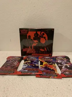POKEMON TCG DESTINED RIVALS ELITE TRAINER BOX & BOOSTER PACK LOT(5) ALL ARTS - Image 1