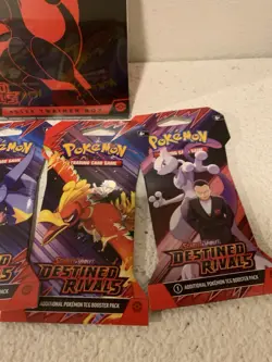 POKEMON TCG DESTINED RIVALS ELITE TRAINER BOX & BOOSTER PACK LOT(5) ALL ARTS - Image 3