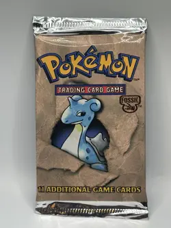 Wizards of the Coast Pokemon Fossil Booster Pack lapras, Unweighed, Vintage 1999 - Image 1