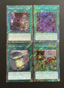 2025 YUGIOH RA04 1ST ED PLATINUM SECRET RARE INSTANT FUSION NM BONUS SET - Image 1
