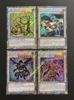 2025 YUGIOH RA04 1ST ED PLATINUM SECRET RARE DARK END DRAGON NM BONUS SET - Image 1