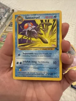 Pokemon Card Tentacruel Holo Rare 44/62 Fossil Set 1999 Vintage NM Condition - Image 1