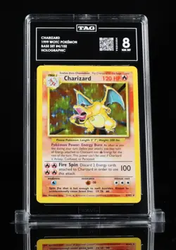 Charizard 04/102 Tag 8 NM MT 807 Base Set Pokemon Card - Image 1